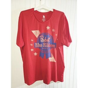 Pabst Blue Ribbon PBR Americana T-Shirt Men's Size 2xl Red White Blue
